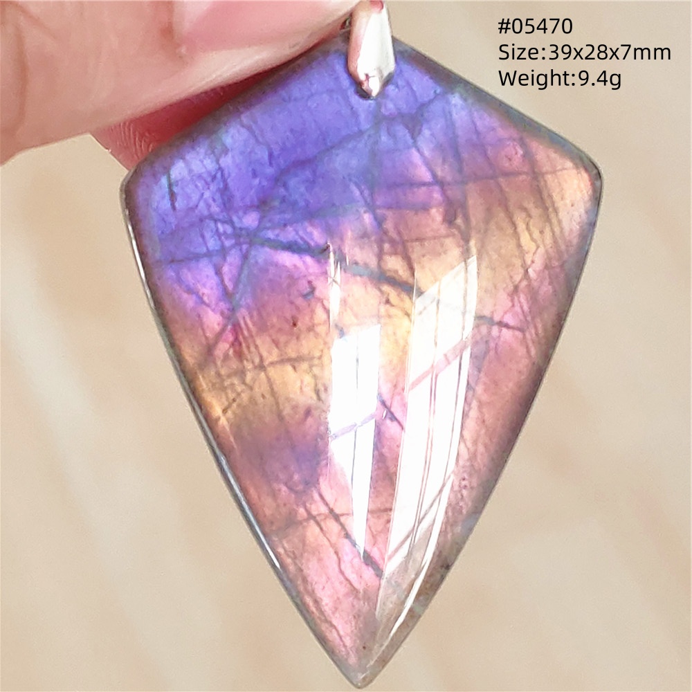 925 Sterling Silver Chain Necklace Men - Natural Blue Light Labradorite Pendant Jewelry