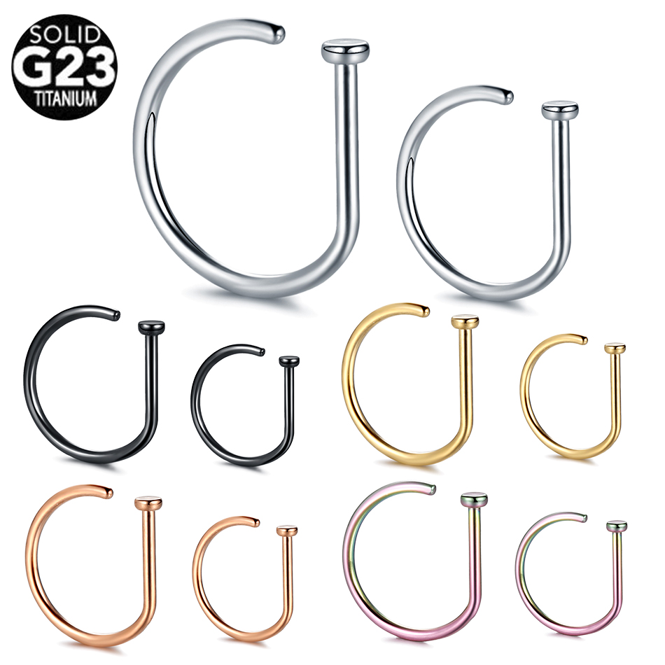Body Jewelry - 1PC G23 Titanium Colorful D Shape