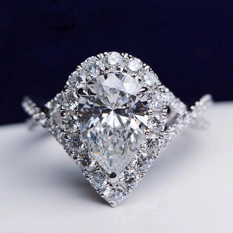Custom Solid 14K White Gold Wo - Moissanite Engagement Ring 1 Carat 评论和价格