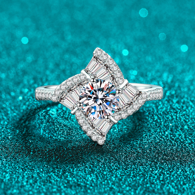 Apaison Sparkling 1 Carat D Co - Moissanite Engagement Ring 1 Carat 评论和价格
