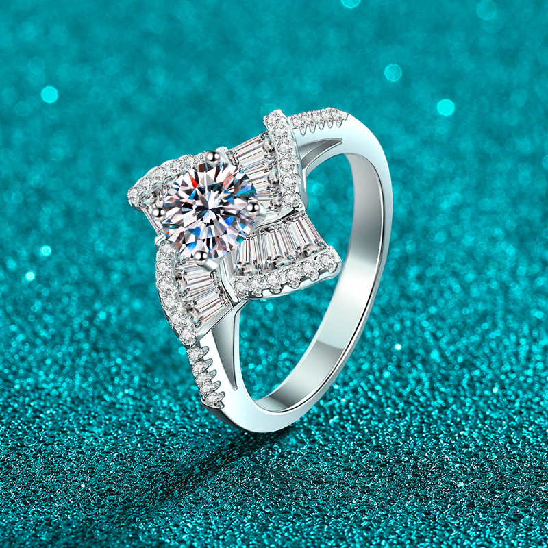 Apaison Sparkling 1 Carat D Co - Moissanite Engagement Ring 1 Carat 评论和价格