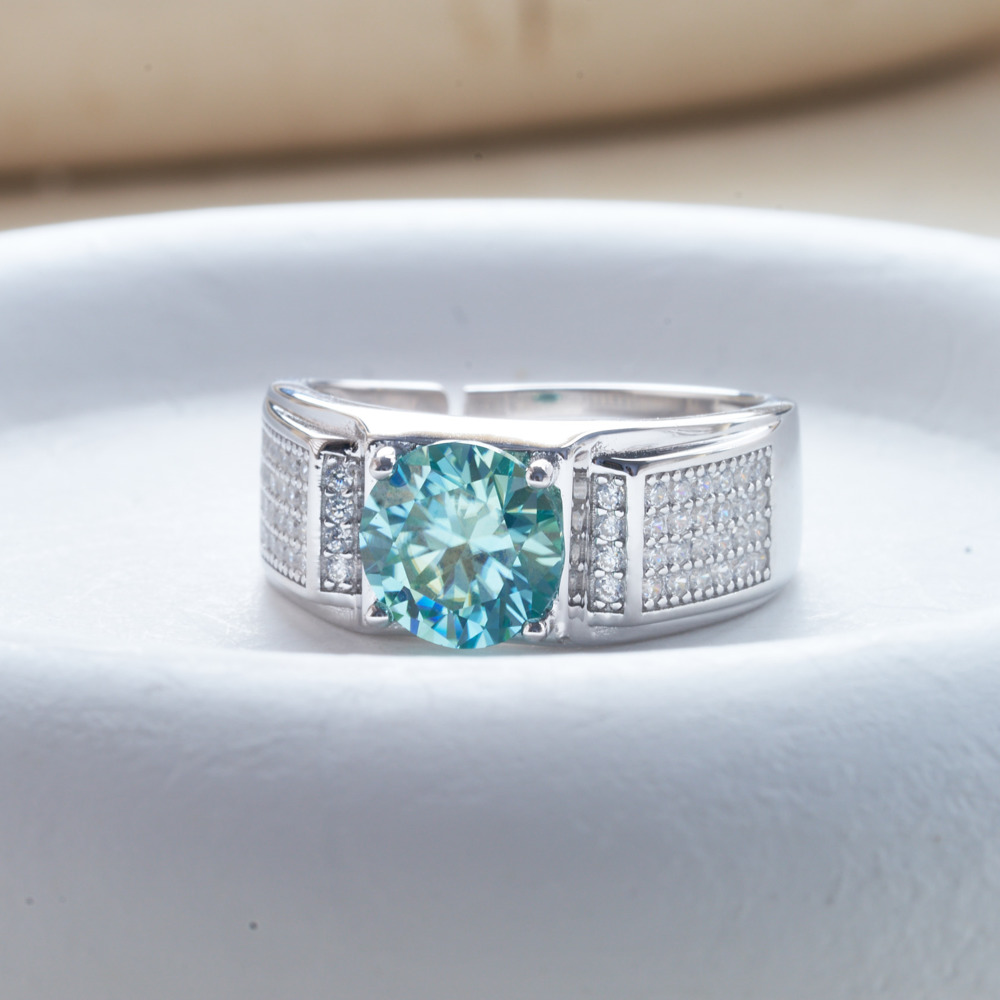 1 carat natural blue color moi - Moissanite Engagement Ring 1 Carat 评论和价格
