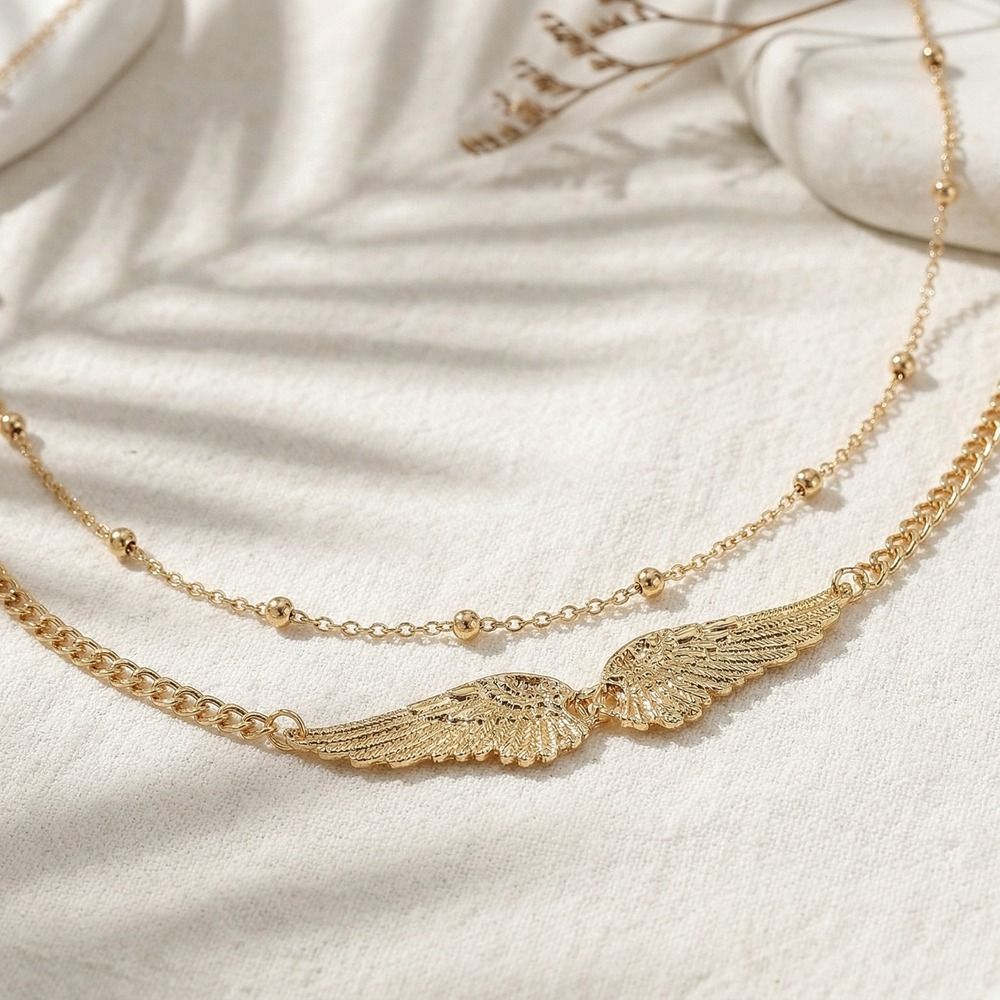 Gift Elegant Double Layer Wing - Body Jewelry 评论和价格