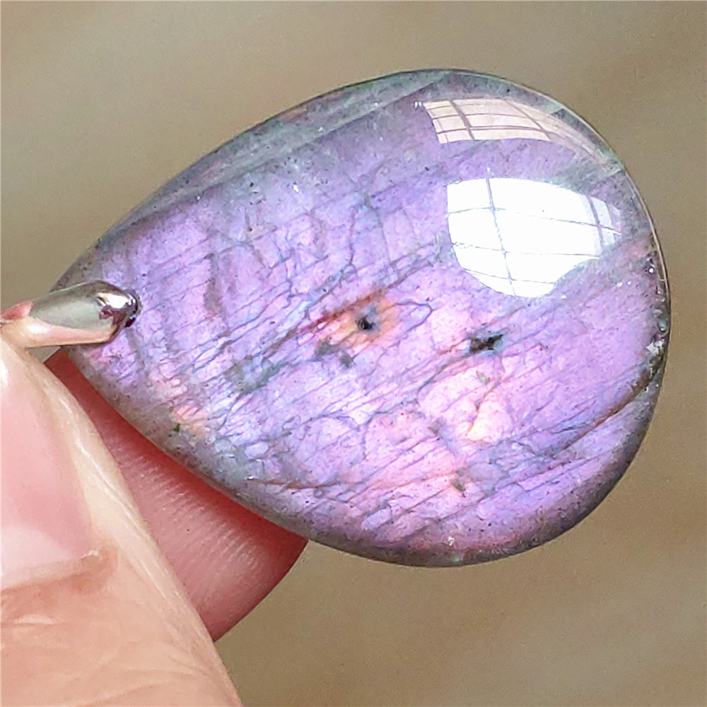 Natural Blue Light Labradorite - 925 Sterling Silver Chain Necklace Men 评论和价格