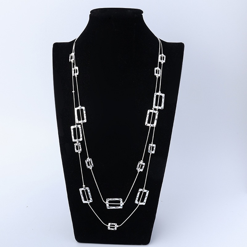 Layered Long Chain Necklace Ha - Layered Pendant Necklace Aesthetic 评论和价格