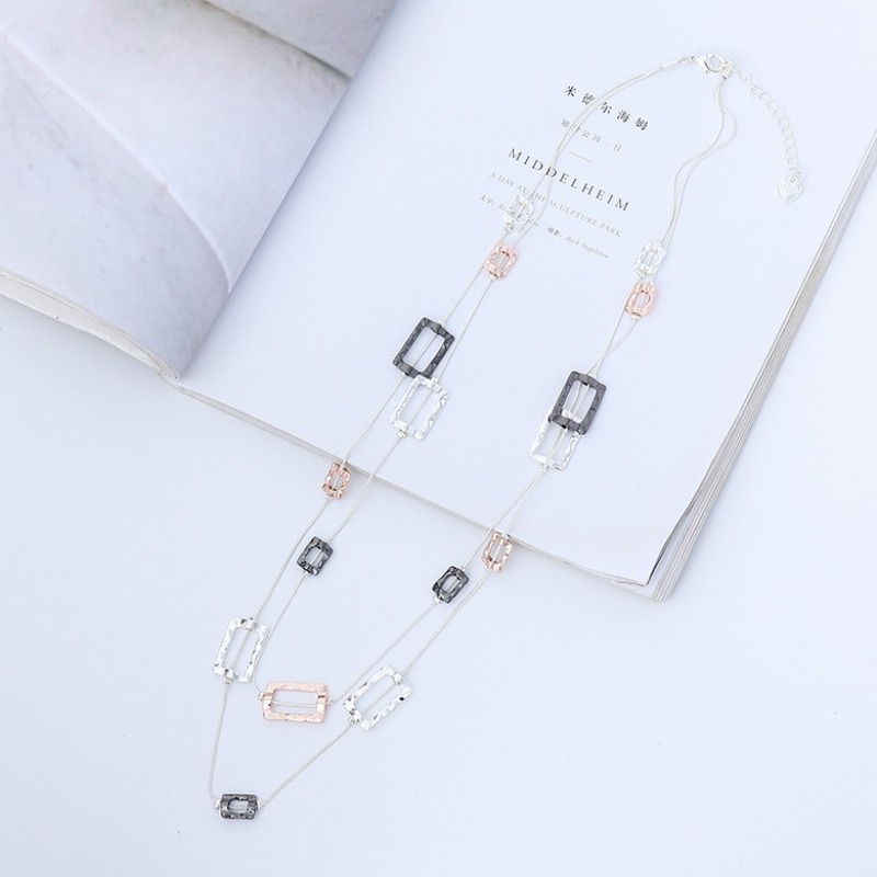 Layered Long Chain Necklace Ha - Layered Pendant Necklace Aesthetic 评论和价格
