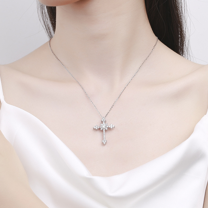 IOGOU 0.5/1CT D VVS1 Moissanit - 925 Sterling Silver Chain Necklace Men 评论和价格