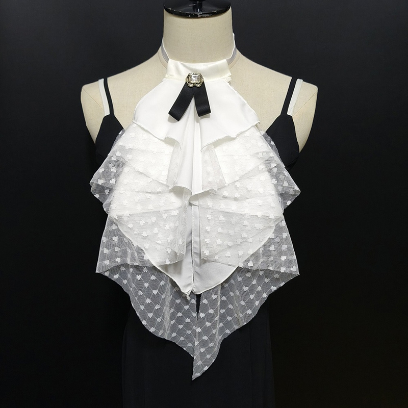 White Lace Layered Detachable  - Necklaces 评论和价格