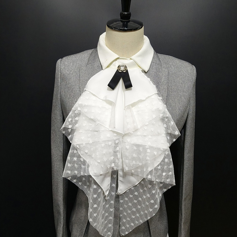 White Lace Layered Detachable  - Necklaces 评论和价格