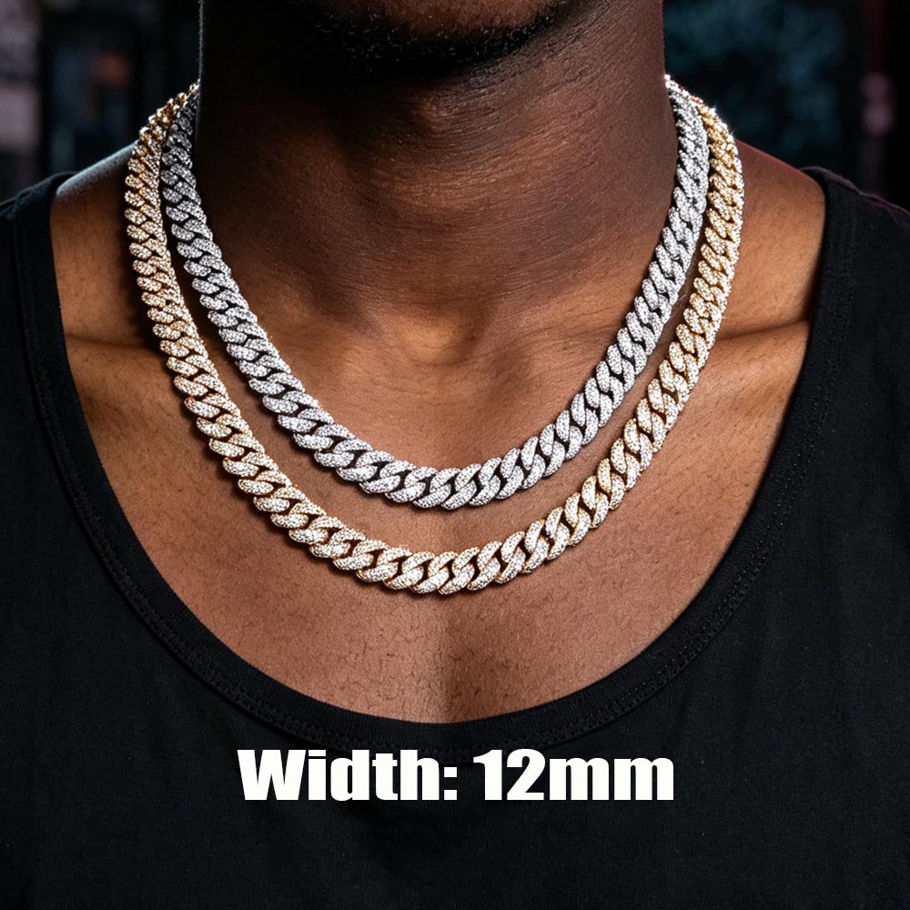 12mm Hip Hop Jewelry Diamond C - Cuban Link Chain 12Mm 评论和价格