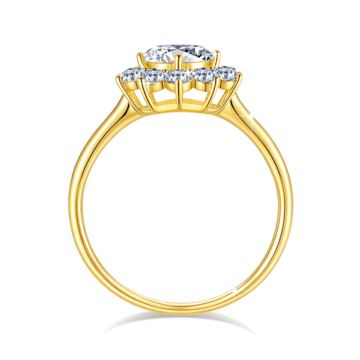 1 Carat Luxury Flower Wedding  - Moissanite Engagement Ring 1 Carat 评论和价格