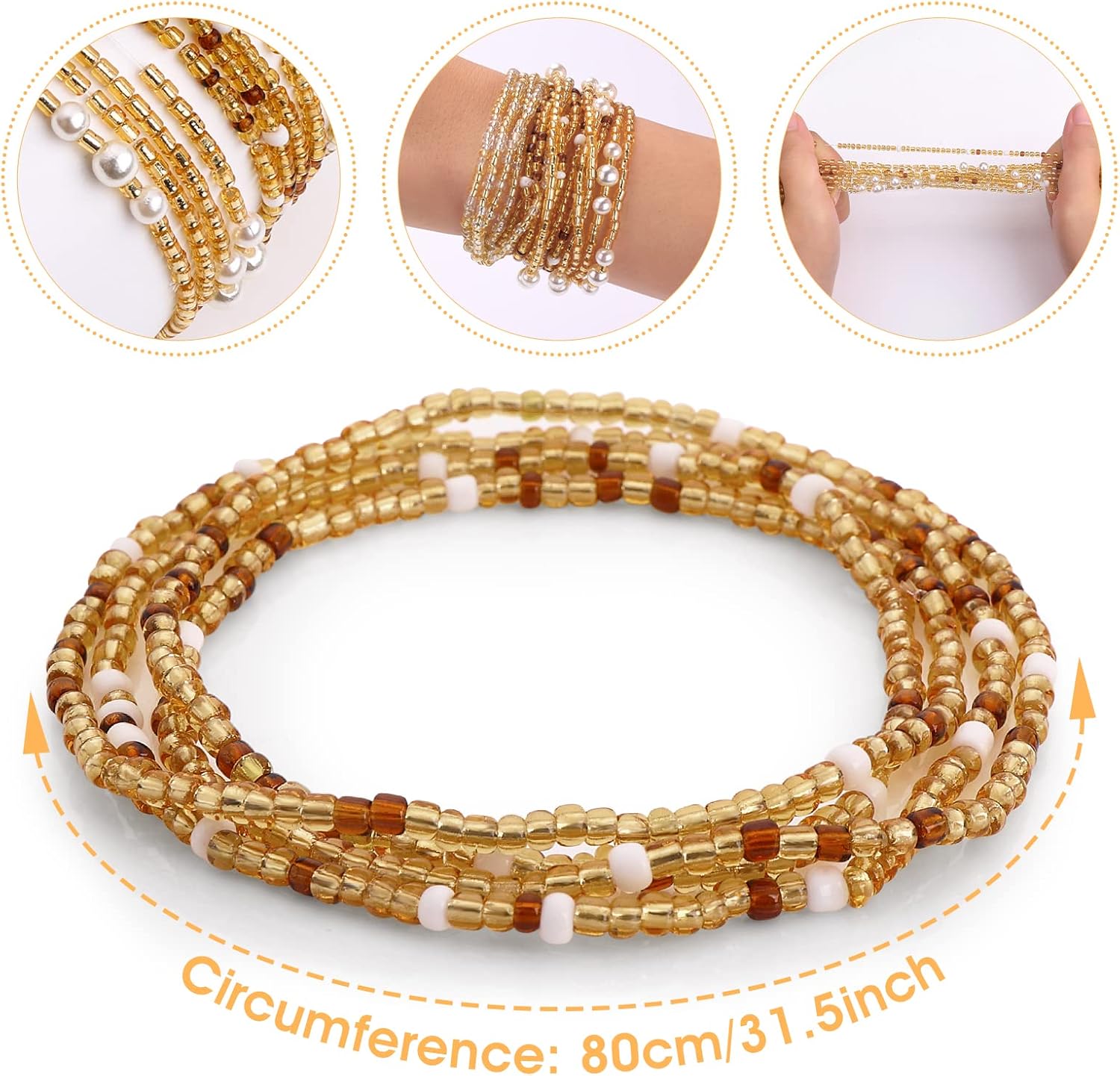 Waist Beads for Women Belly Be - Body Jewelry 评论和价格