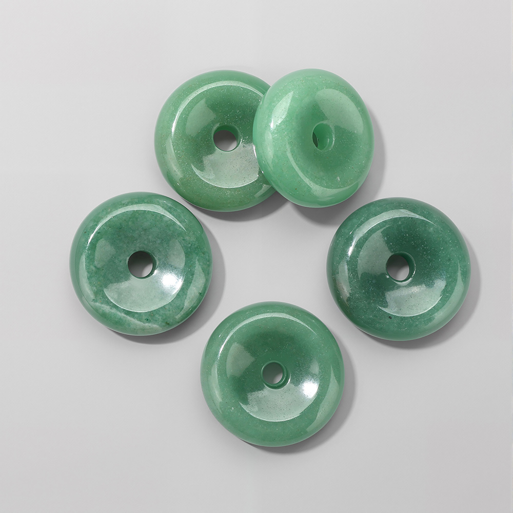 1pc 25MM Circle Donut for Neck - Crystal Pendant Necklace Natural Stone 评论和价格