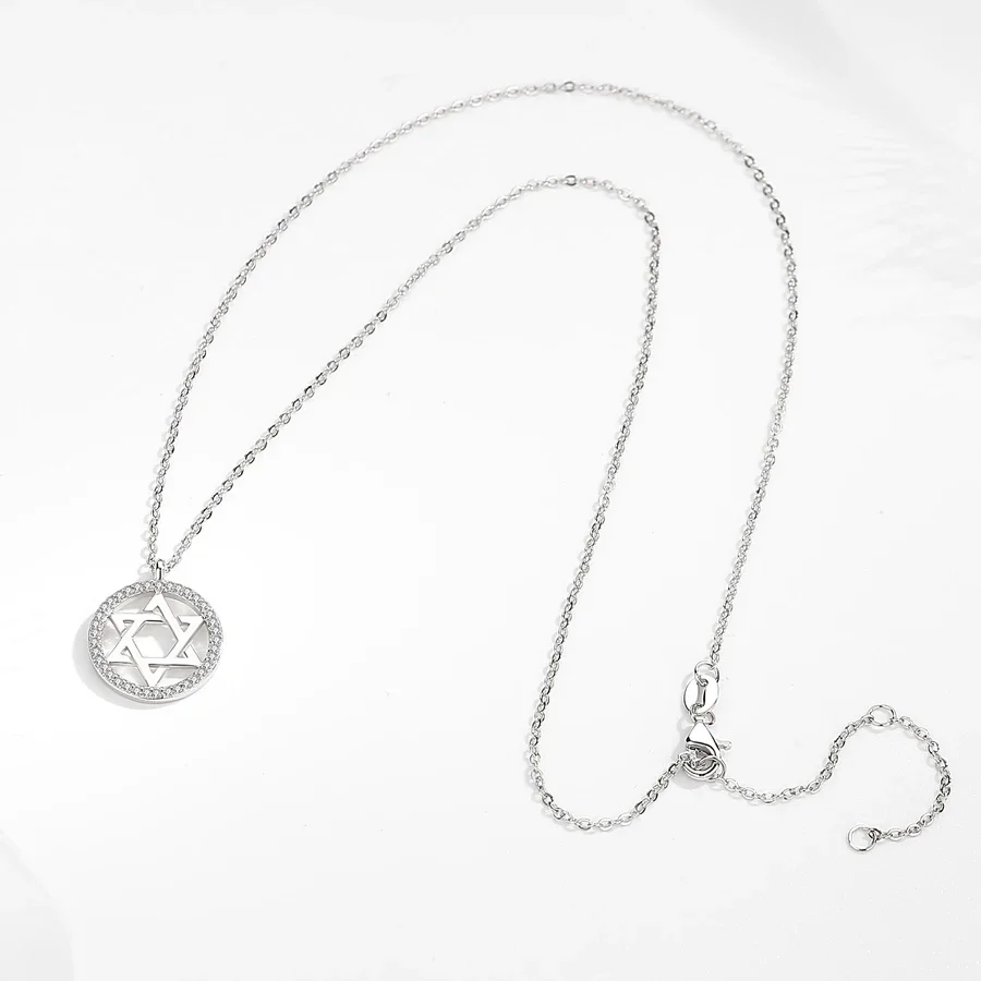 KALETINE Jewish Magen Star of  - 925 Sterling Silver Chain Necklace Men 评论和价格