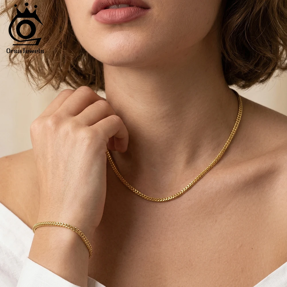ORSA JEWELS S925 Silver 2mm Fr - 925 Sterling Silver Chain Necklace Men 评论和价格